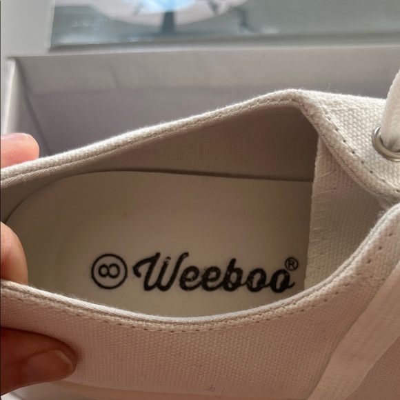 Classic White Canvas Platform Sneakers - Picture 2 of 6